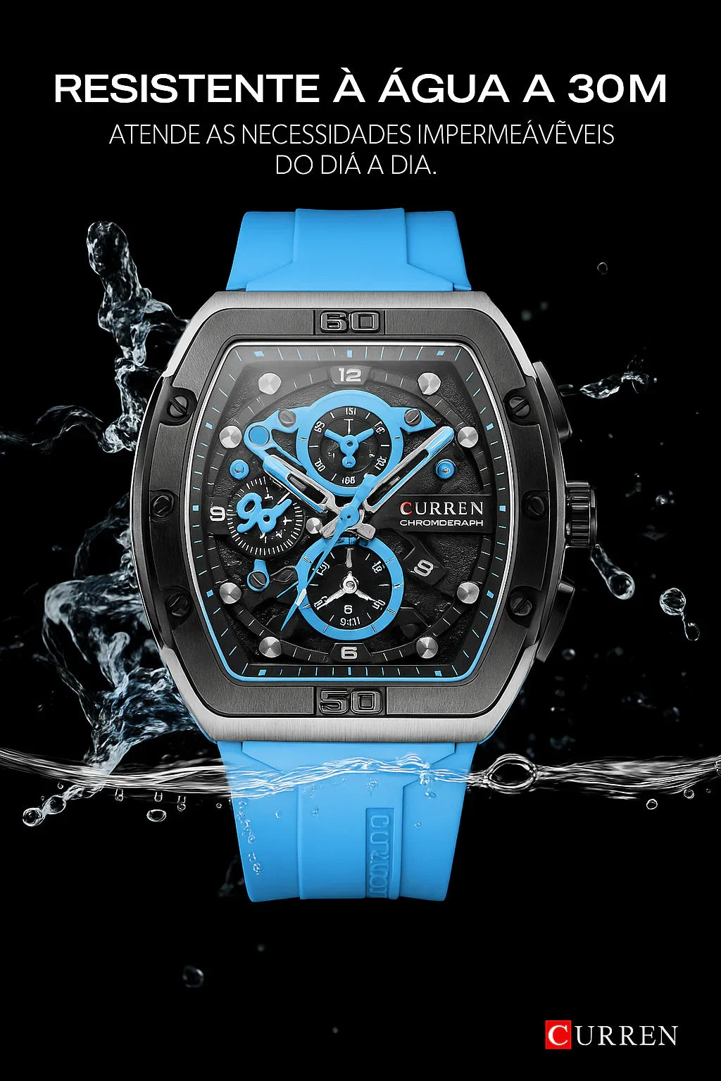 Relógio Curren Regent Light Blue - UseCurren