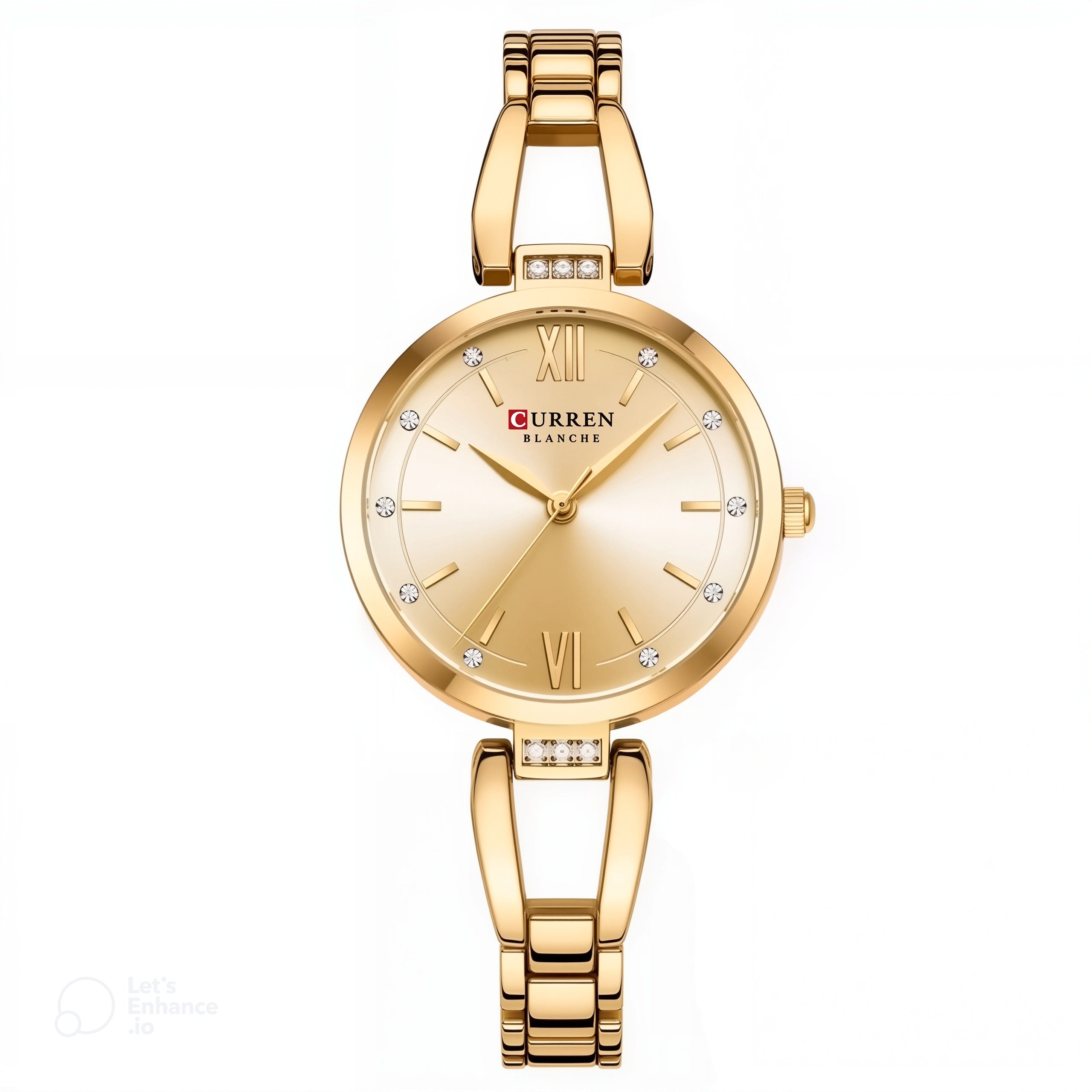 Relógio Curren Feminino Safira Dourado - UseCurren